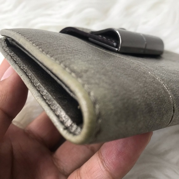 Coach Metallic Gold Leather Compact Wallet - Picture 16 of 16